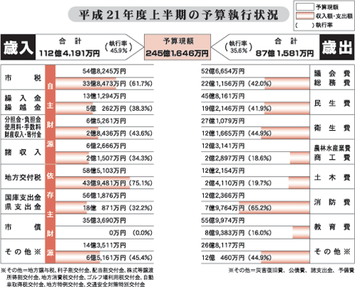 平成21年度上半期執行状況01