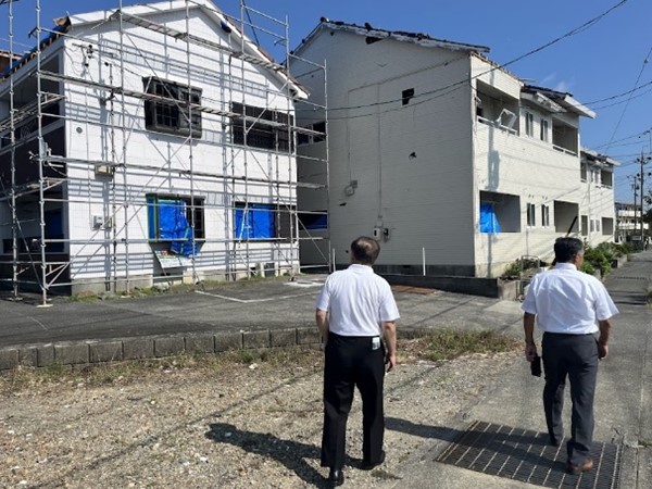 牧之原市台風15号被災地視察