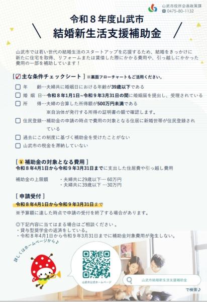 令和8年度結婚新生活支援補助金フローチャート（表面）